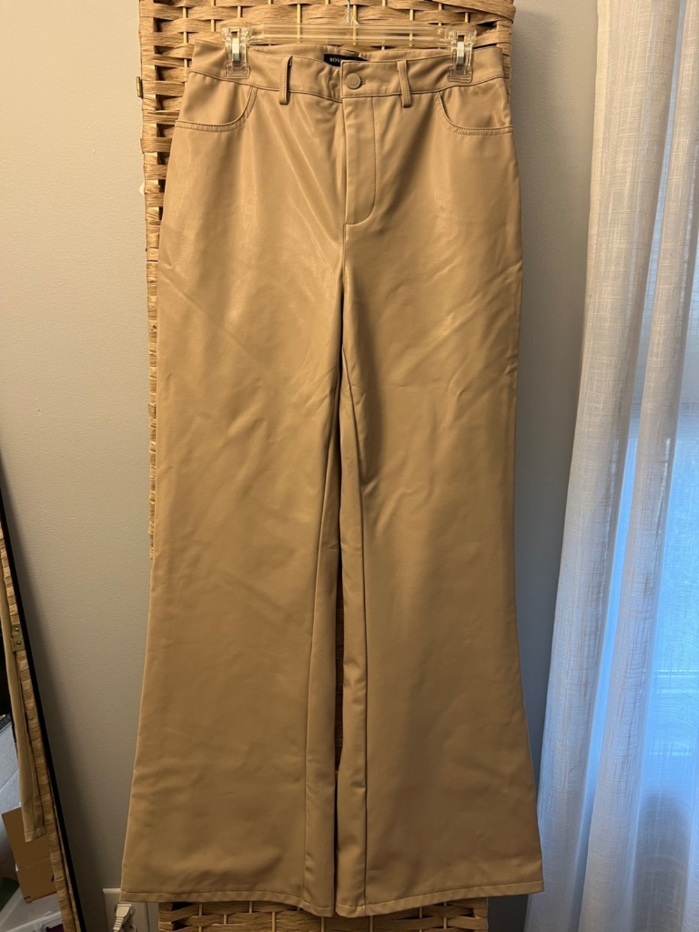 Boston Proper Tan Boot Cut Pants